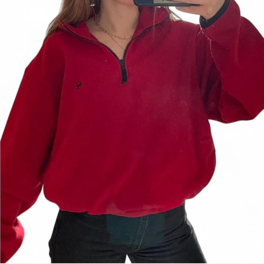 Red Nautica Quarterzip